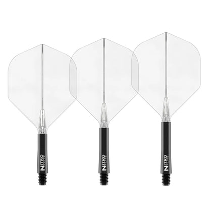 Nitro Flite Integrated Flight & Shaft - Black & Clear | Red Dragon