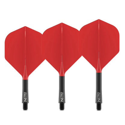 Nitro Flite Integrated Flight & Shaft Black & Red | Red Dragon