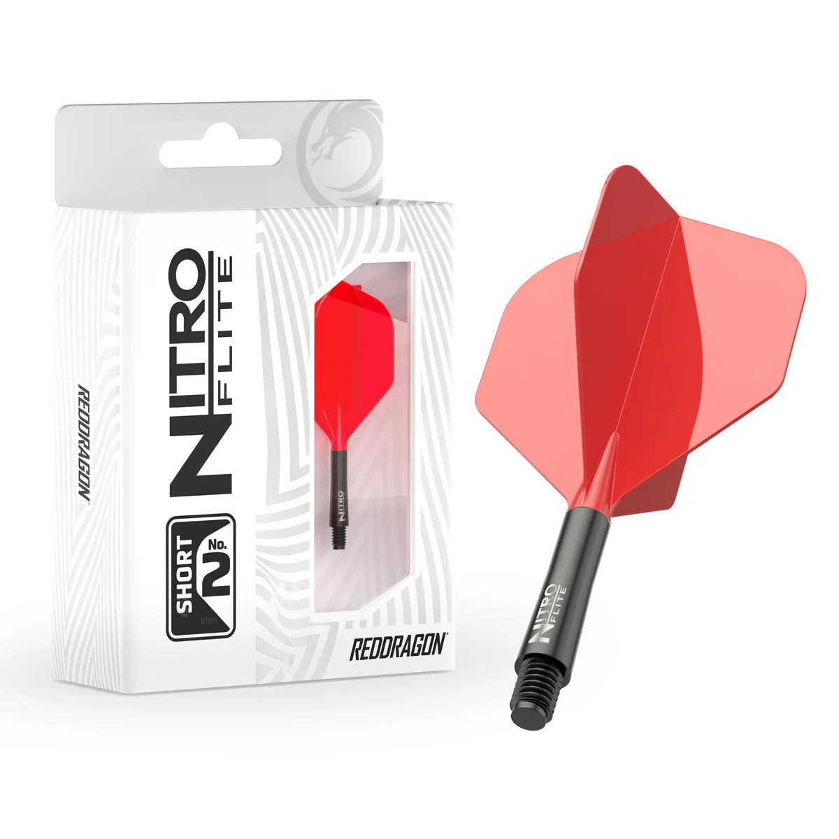 Nitro Flite Integrated Flight & Shaft Black & Red | Red Dragon