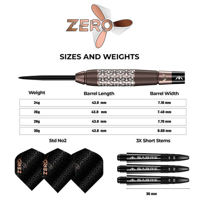 Zero Steel Tip Darts | Mission