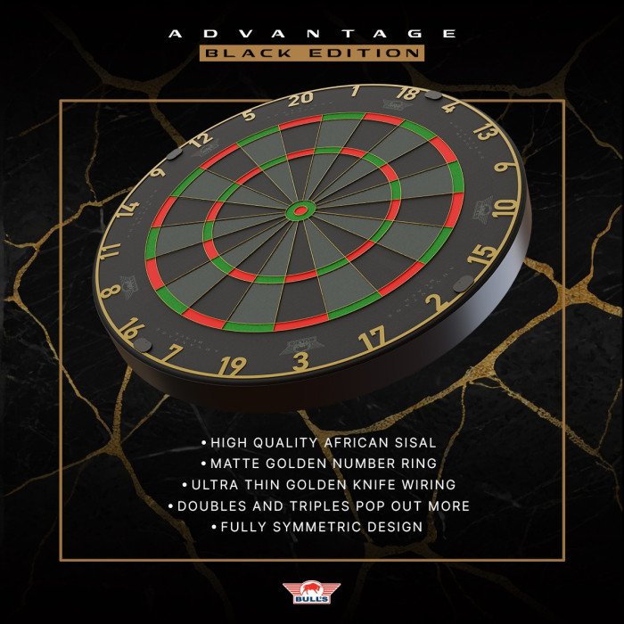 Advantage Dartboard Black Edition | Bulls NL