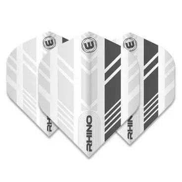 Rhino White & Grey Stripe Dart Flight | Winmau