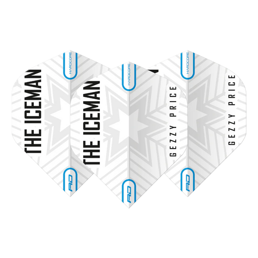 Gerwyn Price White & Grey Snowflake Logo Flights | Red Dragon