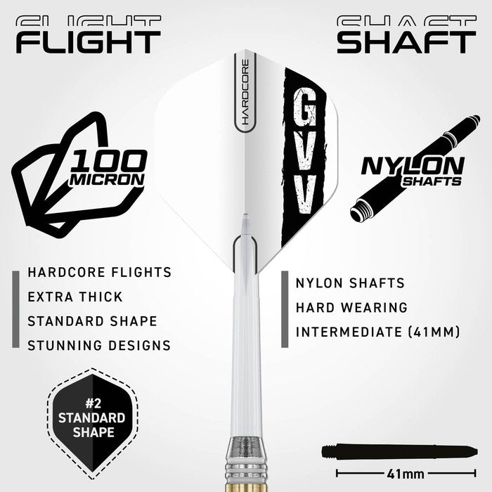 Gian Van Veen Brass Signature Edition Steel Tip Darts | Red Dragon