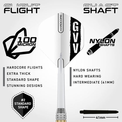 Gian Van Veen Brass Signature Edition Steel Tip Darts | Red Dragon