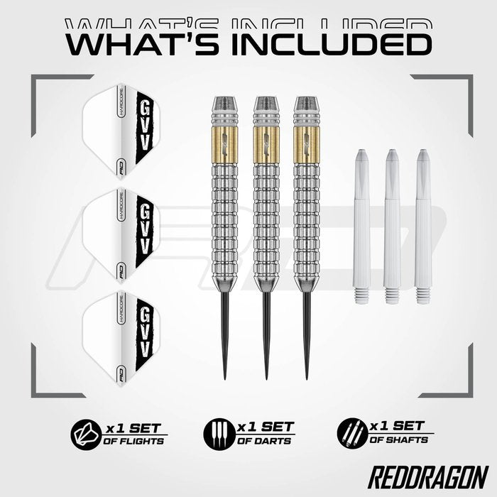Gian Van Veen Brass Signature Edition Steel Tip Darts | Red Dragon