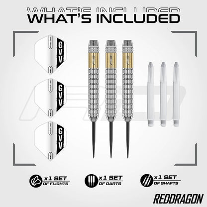 Gian Van Veen Brass Signature Edition Steel Tip Darts | Red Dragon