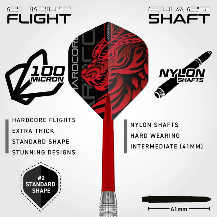 Jonny Clayton Brass Signature Edition Steel Tip Darts | Red Dragon