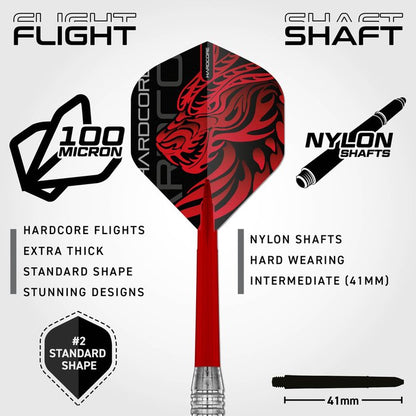 Jonny Clayton Brass Signature Edition Steel Tip Darts | Red Dragon