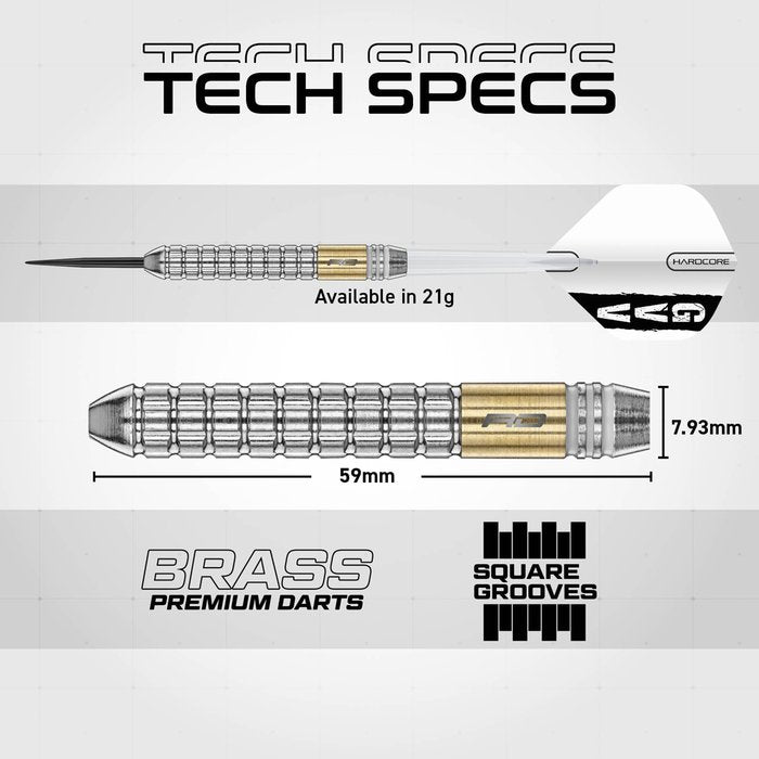 Gian Van Veen Brass Signature Edition Steel Tip Darts | Red Dragon