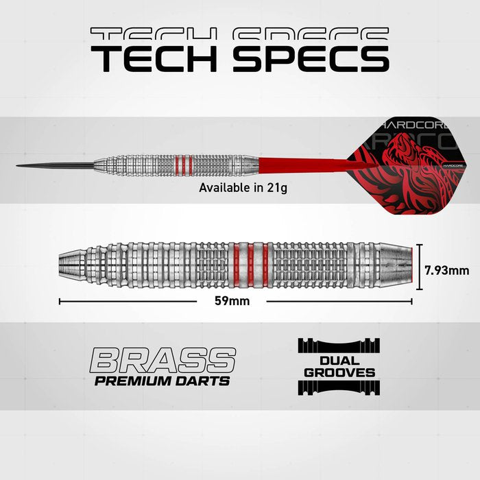 Jonny Clayton Brass Signature Edition Steel Tip Darts | Red Dragon