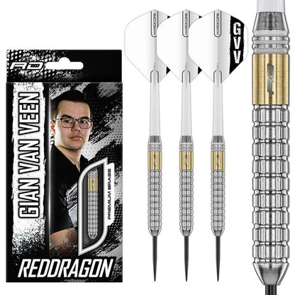 Gian Van Veen Brass Signature Edition Steel Tip Darts | Red Dragon