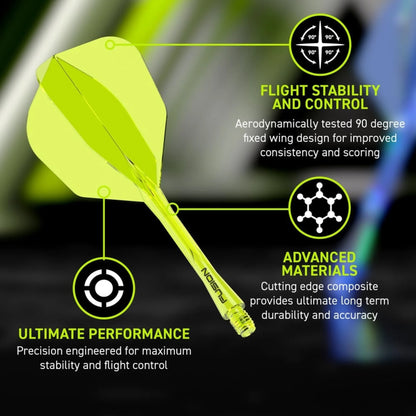 Fusion Integrated Flight & Shaft Yellow | Winmau